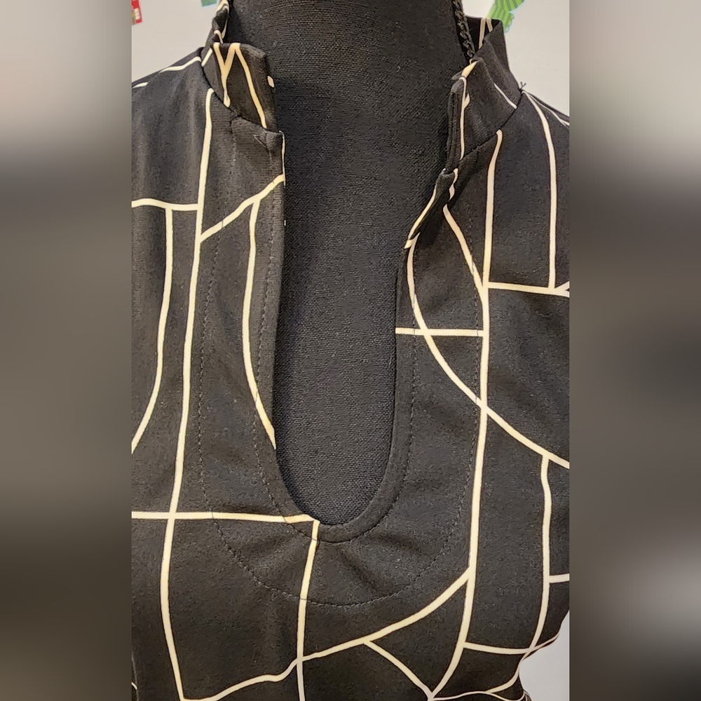 Luly K vintage  blouse black and cream - Picture 6 of 6